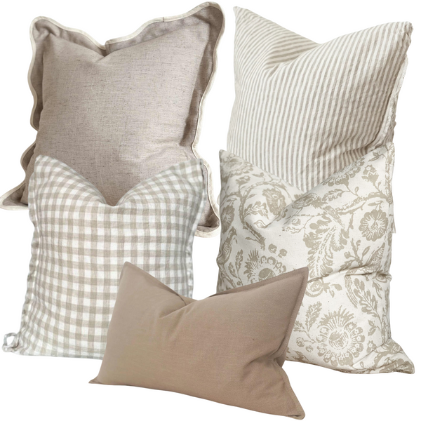 Country Manor Garden Neutral Cushion Set