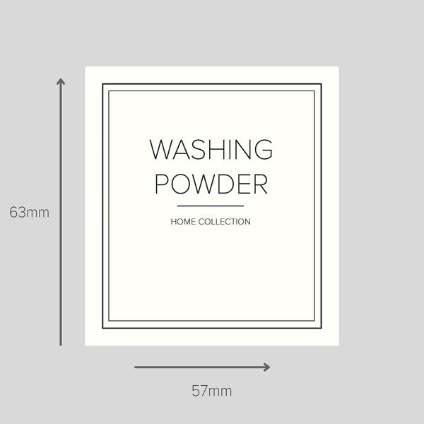 Square Waterproof Cream Laundry Labels