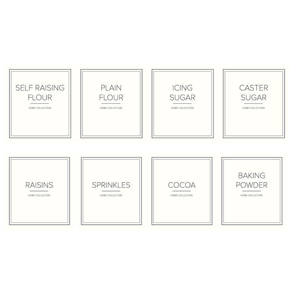 Square Waterproof Cream Baking Labels