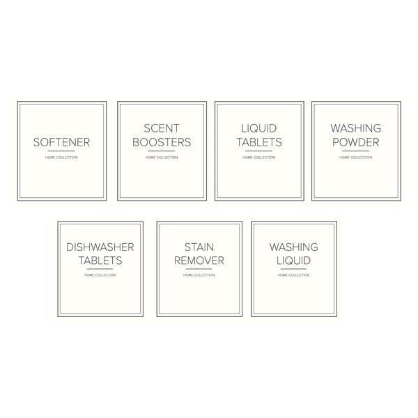 Square Waterproof Cream Laundry Labels